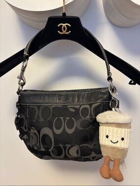 Coach Y2K Black Logo Small Shoulder Bag